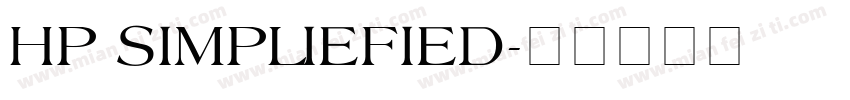 HP SIMPLIEFIED字体转换